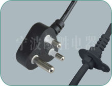 South African power cord with SABS certificate with strain relief