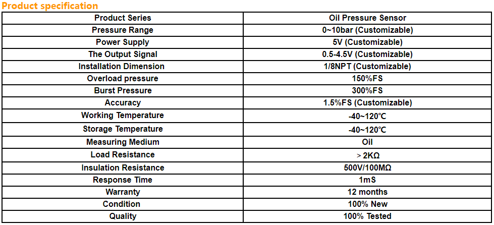 HM8500S Oil pressure and temp sensor