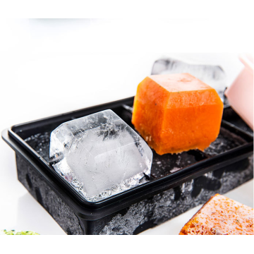 실리콘 4-ice 큐브 트리 뚜껑이있는 얼음 곰팡이