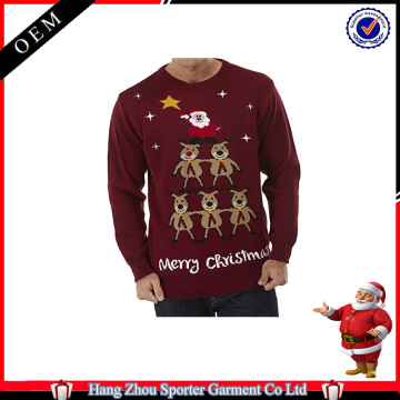 16FZCS34 christmas clothing knitted sweater christmas jumpers for girls