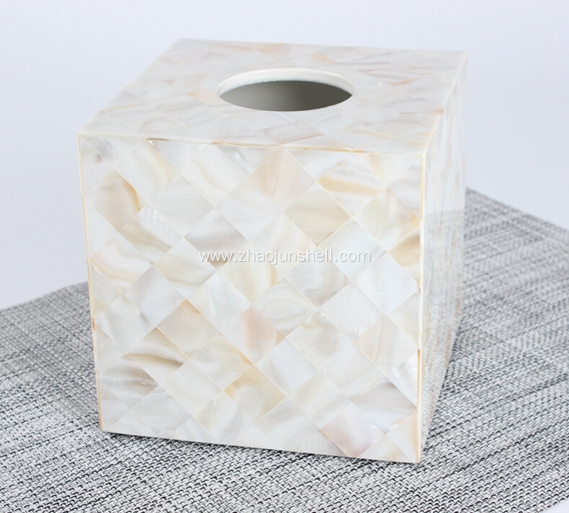 Chinese River Shell Napkin Box for Five Star Hotel