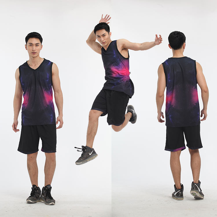 Light Weight Basketball Uniform Jersey And Shorts Customized Basketball Suit