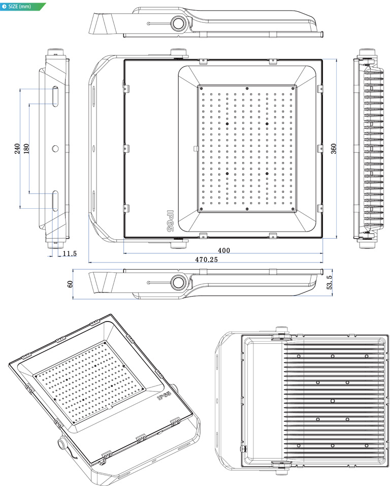 200 watt led flood light outdoor IP66 Best selling super bright led luminaire outdoor badminton court lighting