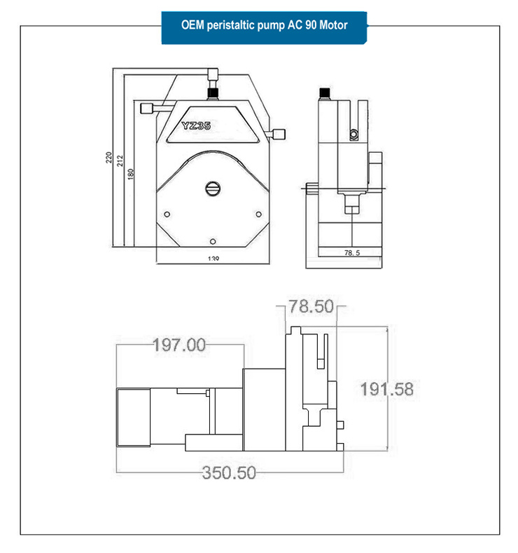 YWfluid High accuracy Dosing peristaltic pump for Laboratory equipment liquid transferring and metering