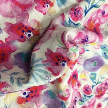 Rayon nylon digital print woven fabric for dresses