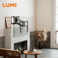LUMI Electric Motorized Fireplace Mantel TV Wall Mount Bracket