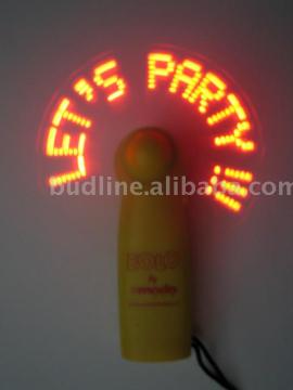 Glow message mini fan