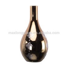 Handmade Matalic gold vases with silver paterrn 450mm