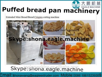 Crispy puffed extruded bread biscuit pan cutting making machine /machinery/equipment