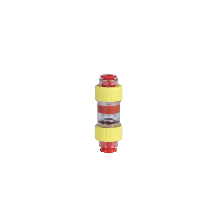 Red blue plastic multi size gas block connector microduct