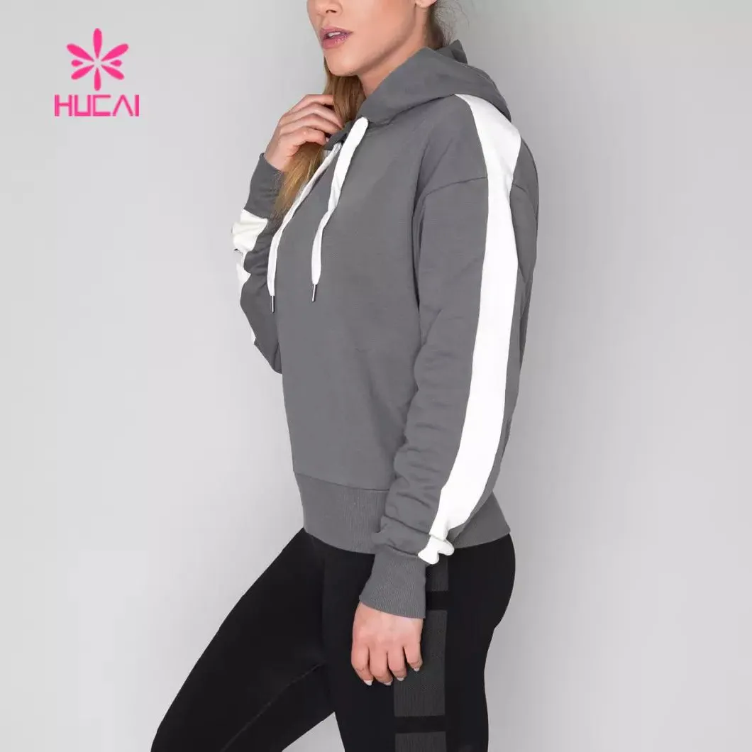 OEM Service Gym Cotton Spandex Classical Sports Hoodie for Women