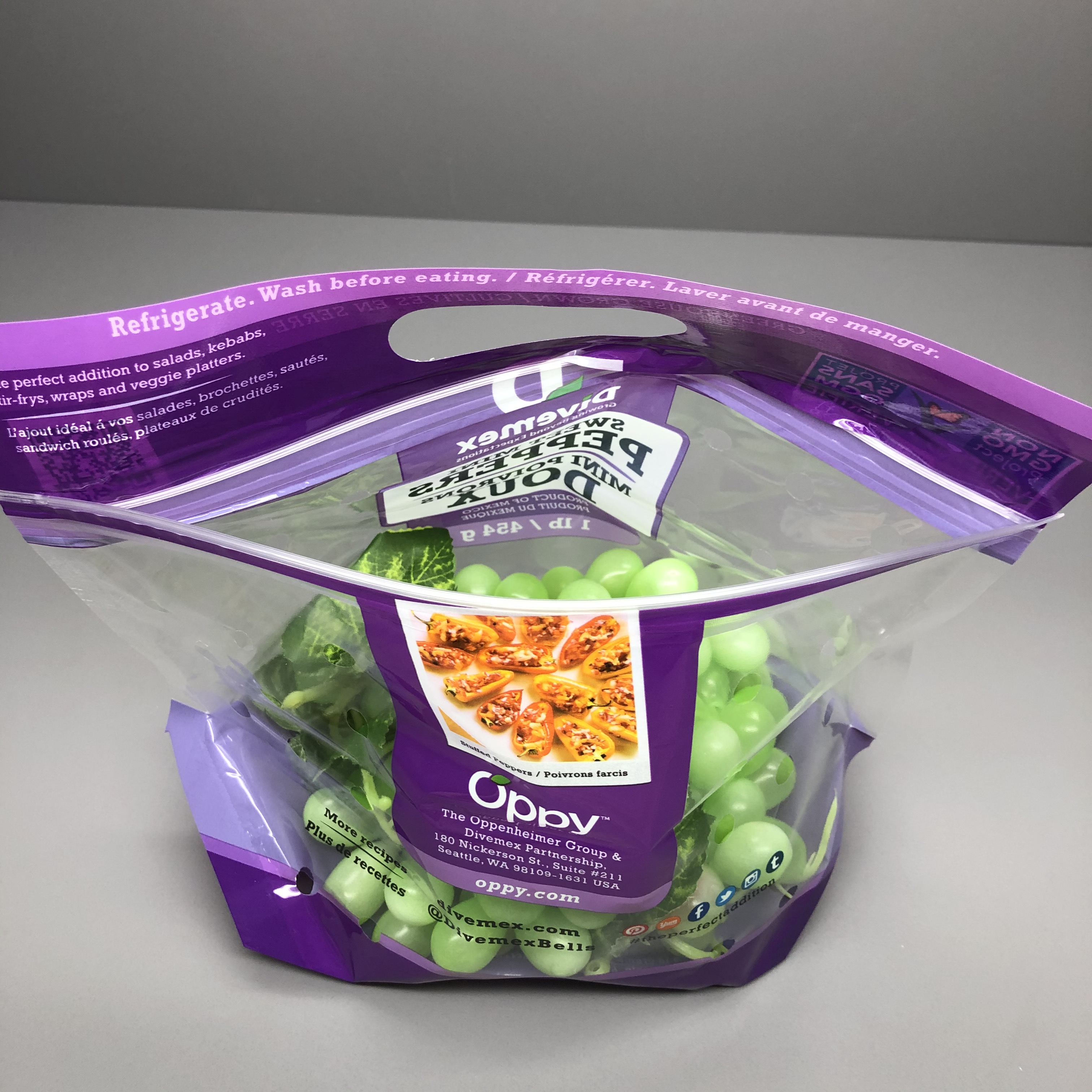 Customized Plastic Fresh Fruit Grape Vegetable Packaging Bag With Zip Lock