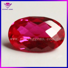 Sharpe Bottom Turtle Faceted Ruby 5# Red Color Synthetic Ruby Corundum Gemstone