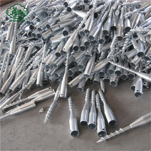 Galvanized Ground Screw Anchor untuk Sokongan Pembinaan