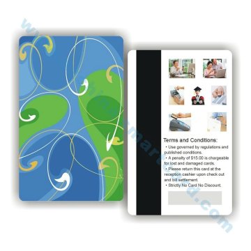 Preprinted credit card magnetic pvc card