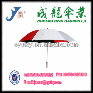 29"*8K Promotional Fiberglass Windproof Rubber Handle Golf Umbrella