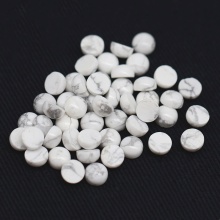 Natural White Turquoise Loose Gemstone Howlite Round Gems