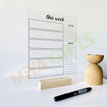 Transparent Acrylic Weekly To-Do Planner Board