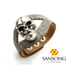 Personalized with metal clasp for leather bracelet