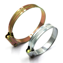 High-Quality British Type Hose Clamps: Adjustable Iron Galvanized & Stainless Steel Clamps