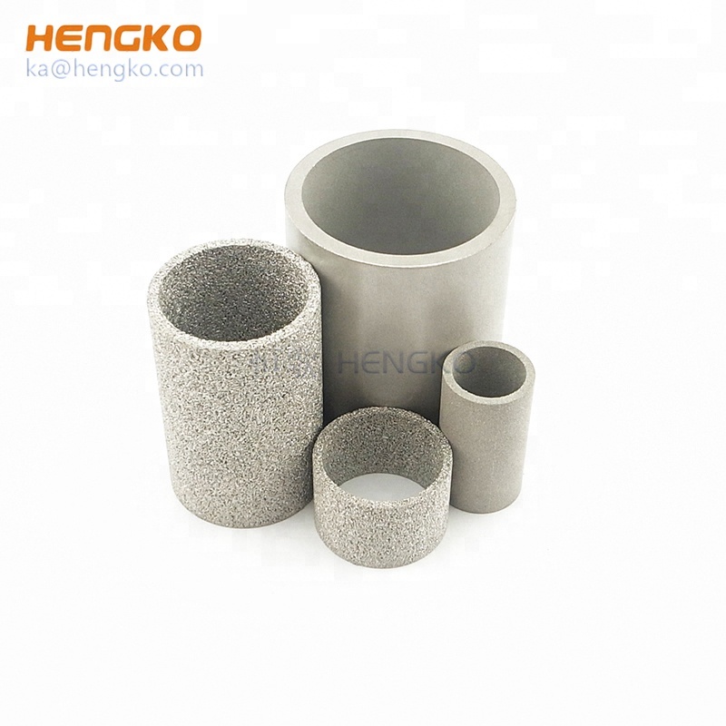 Sintered porous 316 stainless steel bronze metal powder uniaxial cartridges - Double-open structure for larger filtering surface