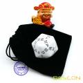 Bescon New Polyhedral Dice 60-sided Dice, D60 die, D60 dice, 60 Sides Dice, 60 Sided Cube of White Color