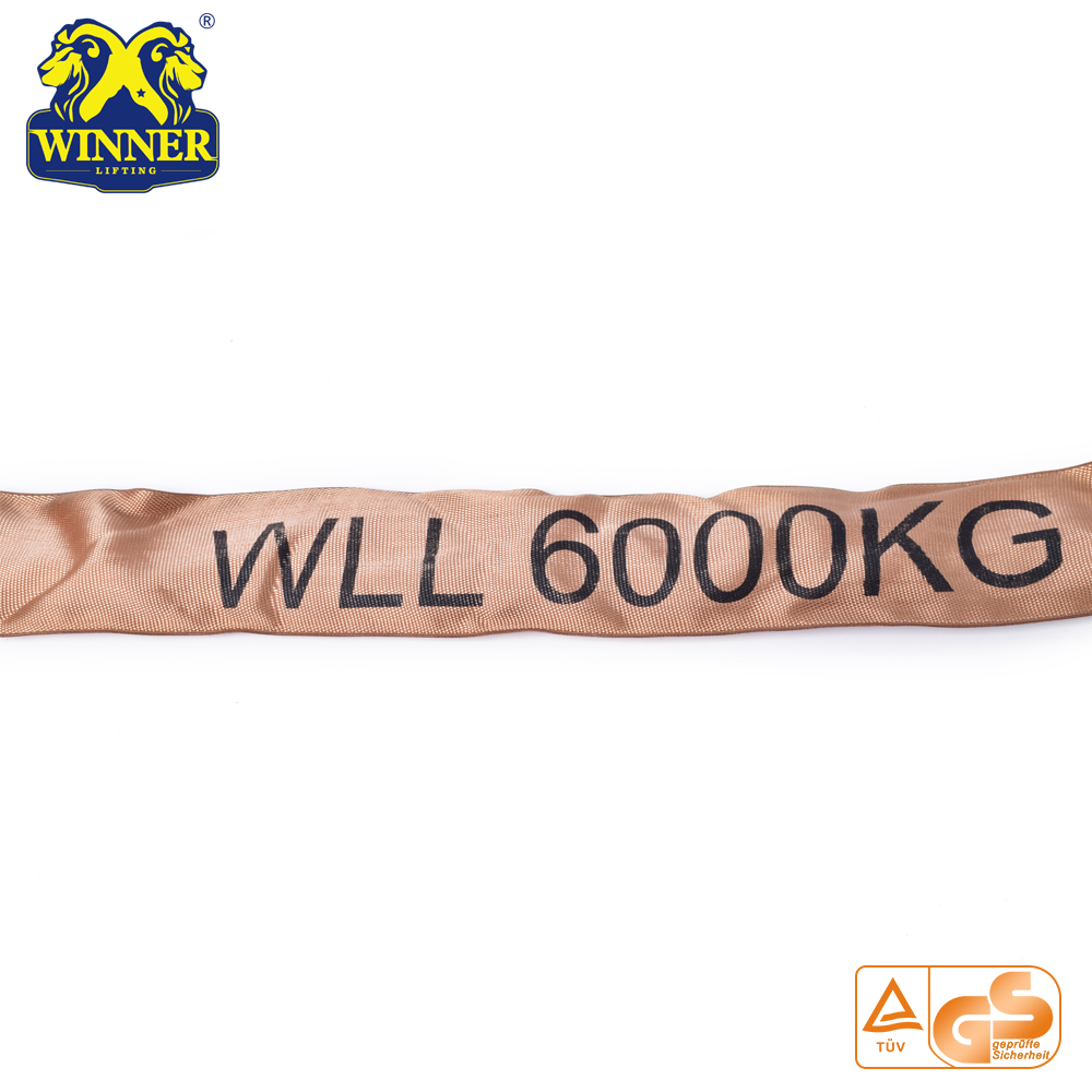 6 Ton Strength Lifting Lashing Endless Polyester Round Sling