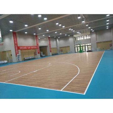 Piso de cancha de básquetbol de vinilo para interiores