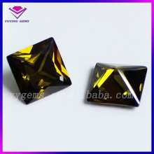 Lab Created Peridot CZ Square Shape Cubic Zirconia Diamond Stone