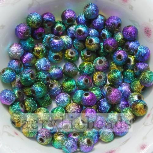 Cuentas de acrílico bola brillante de joyería multicolor