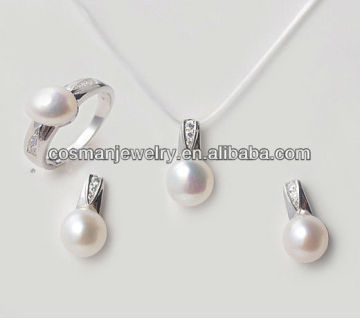 cheap pearl jewelry set