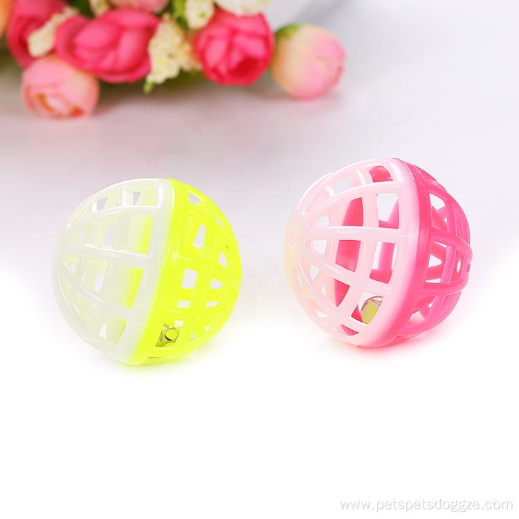 hollow Pinstripe Plastic Bell ball cat toys