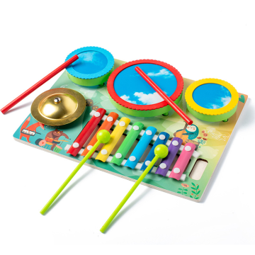 Multifunctional Eight-Note Knock Zither Wooden Drum: A Versatile Musical Toy and Percussion Instrument