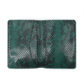 Penutup Logo Kustom Snake Leather Travel Wallet