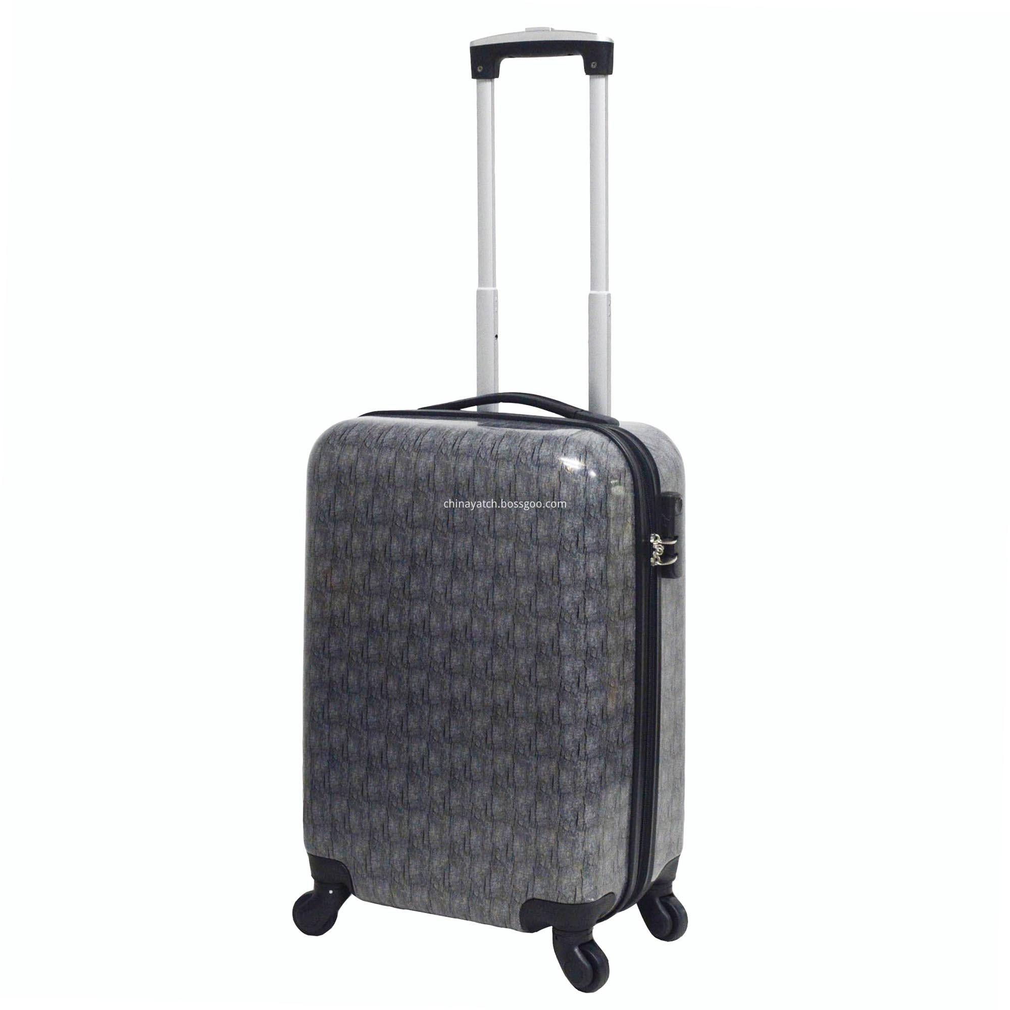 shiny pc hardside suitcase