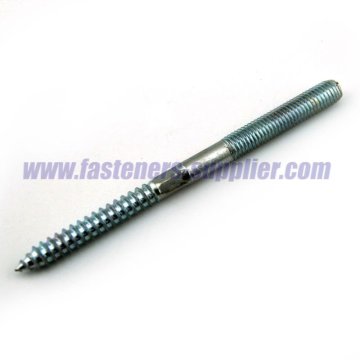 Zinc plated double head screw