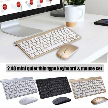 2.4G Wireless Keyboard And Mouse Mini Multimedia Keyboard Mouse Combo Set For Notebook Laptop Desktop PC Office Supplies