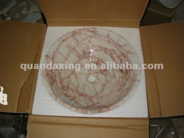 Agate Red Marble Sink Bowl Washbasin