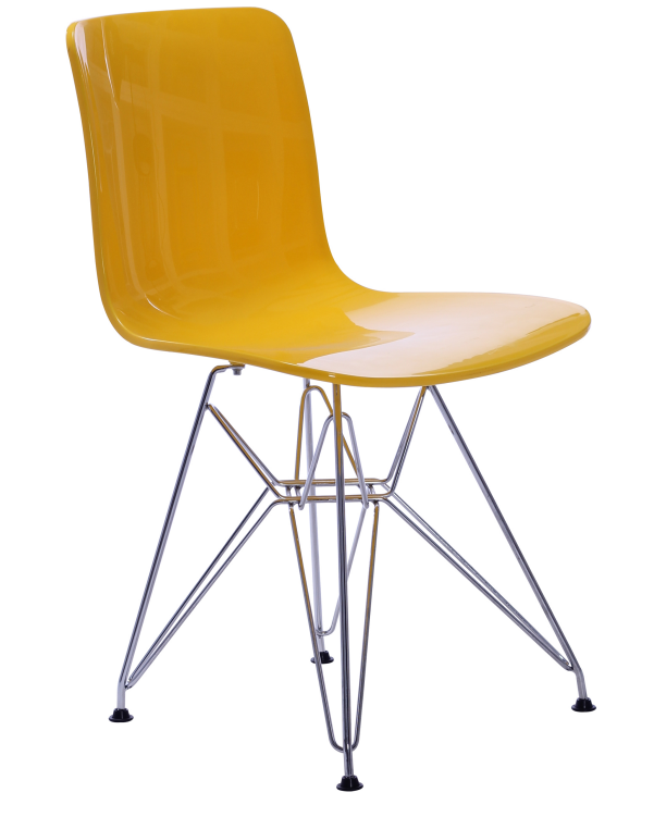 plastic dining chair iron base