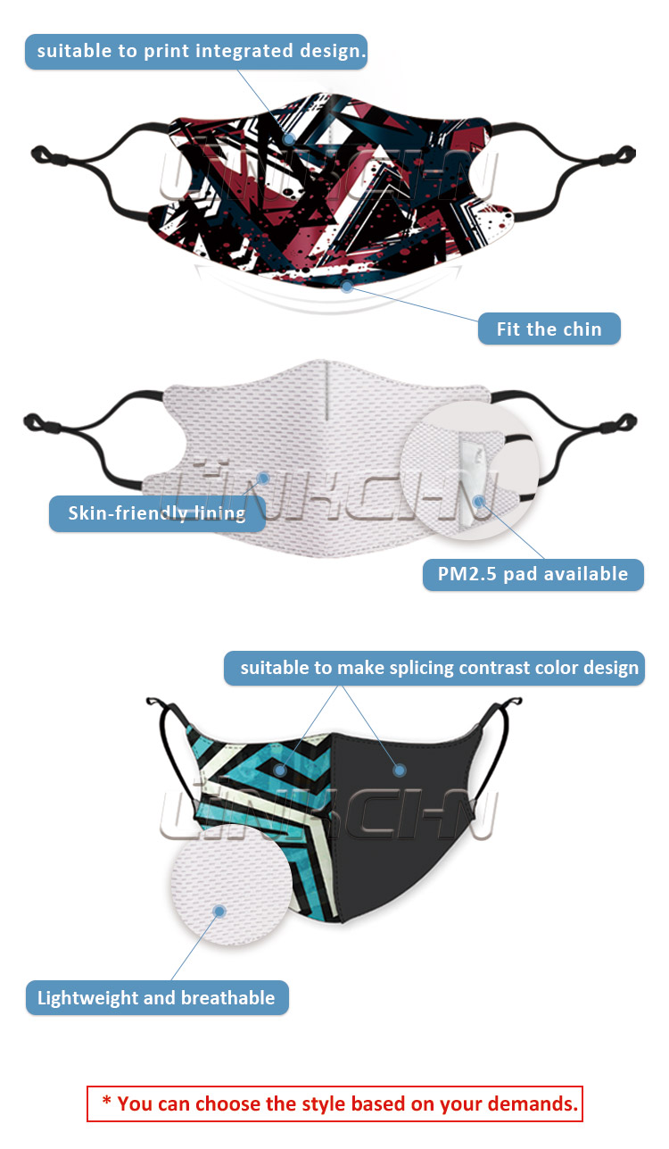 Full Printing Fashion New Design Dust And Haze Proof Reusable Washable Custom Facemask