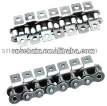 Short pitch conveyor roller chain attachment