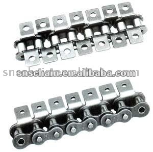 Short pitch conveyor roller chain attachment