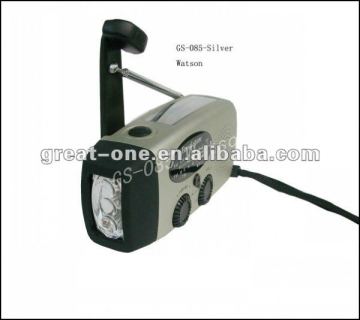 Portable Dynamo Crank Radio with Flashlight