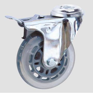 Roulette industrielle à roulette industrielle de 3 pouces avec frein