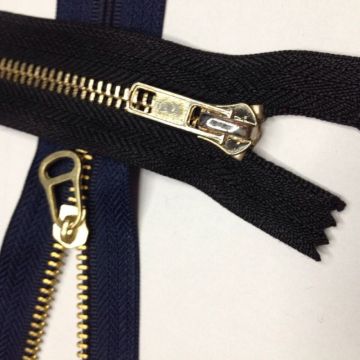 Elegant long  brass zippers for sweater