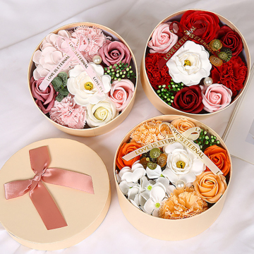 Bath Soap Flowers - Luxury Scented Rose and Carnation Gift Box