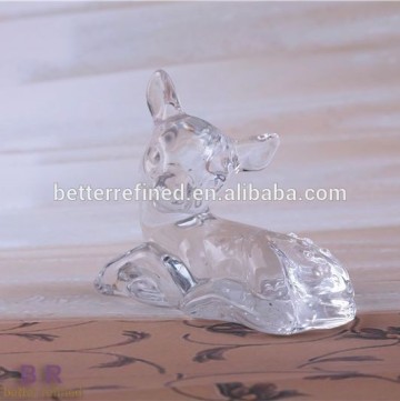 100% lead free crystal glass deer figurines