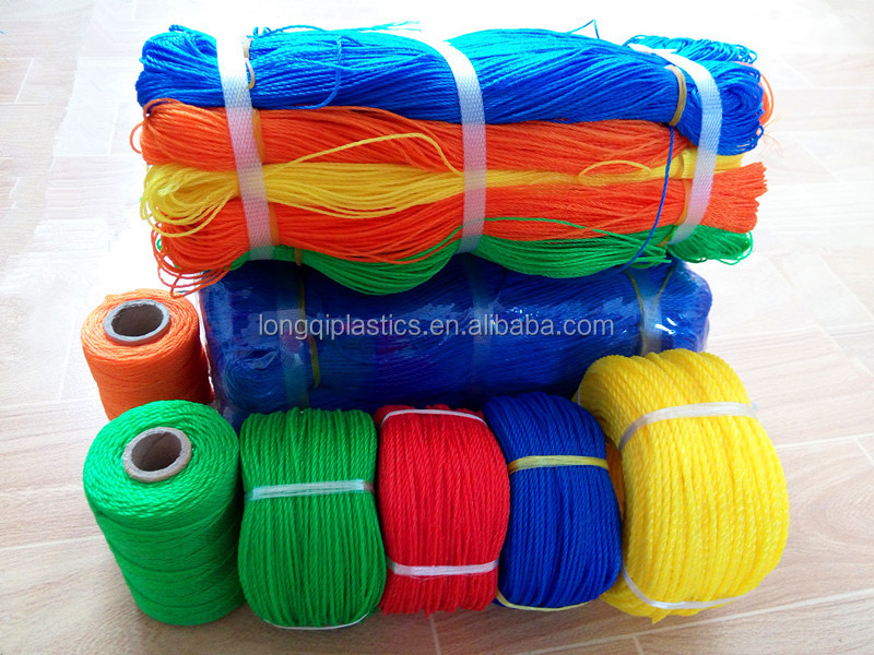 plastic string fishing nets marine rope twisted polyethylene polypropylene nylon