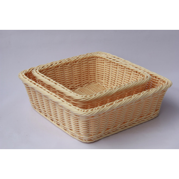 Handweaved Washable PP rattan bread basket
