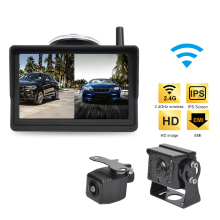 PJAUTO 5 Inch Wireless Rear View Car Backup Camera Monitor Kit